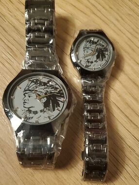 Brand New Native Tribal Chief  Matching Couple Watch Set (2 Watches)
